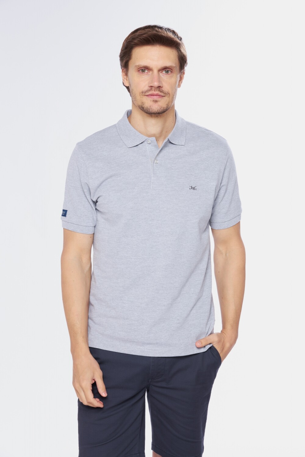 REMERA POLO PIQUE Gris
