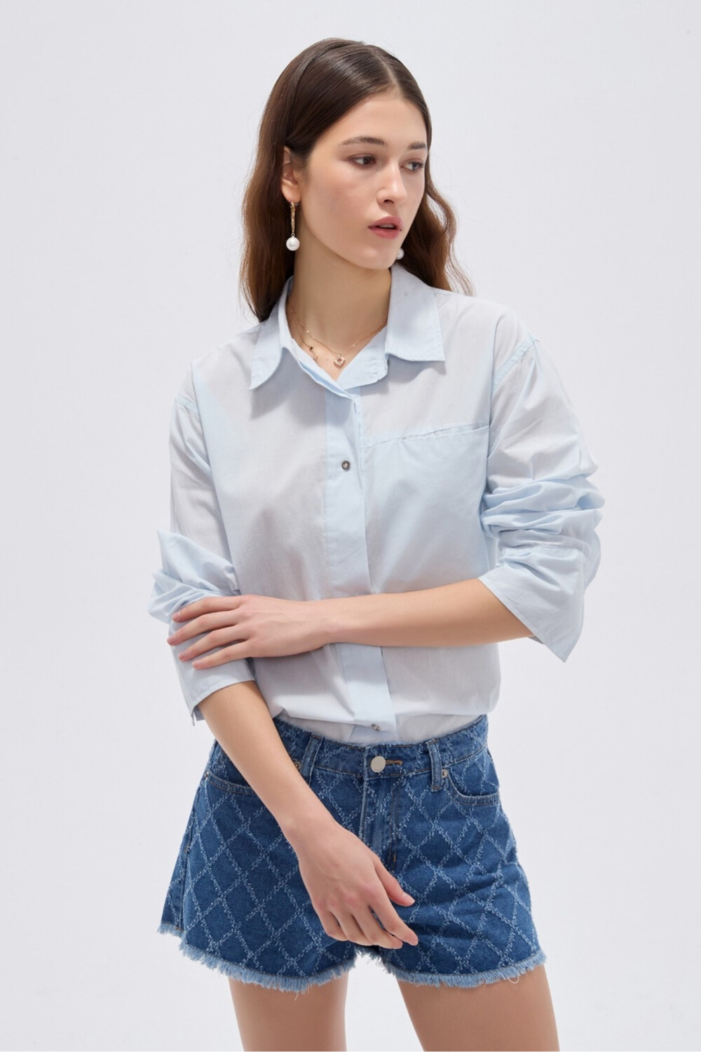 Camisa Sylar Celeste Claro
