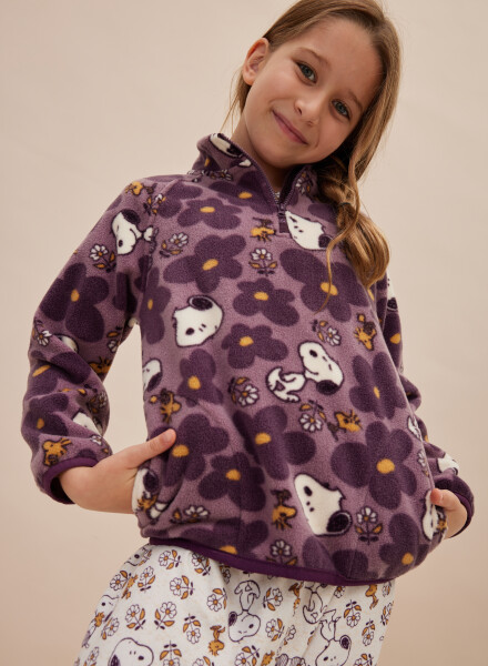 Peanuts polar buzo Lila