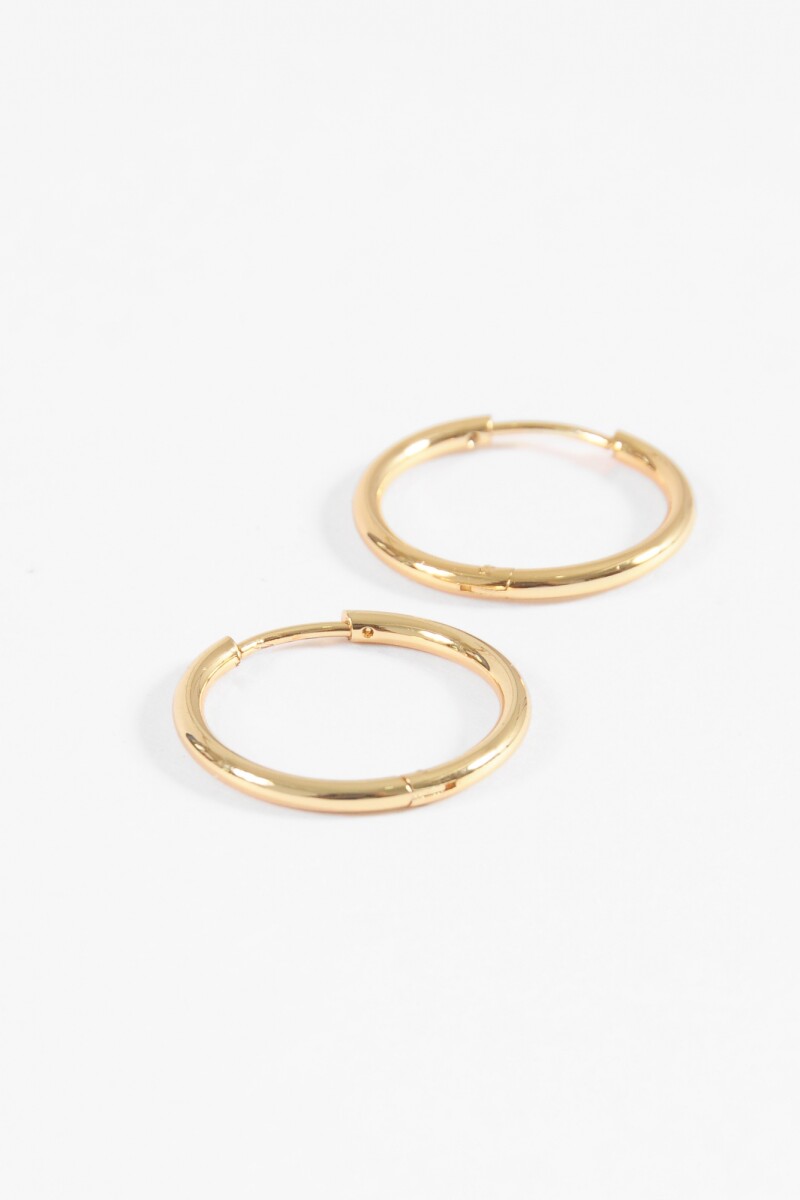 Aros acero medium dorado