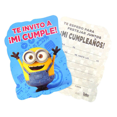 Cotillón Invitaciones x10 - Minions U