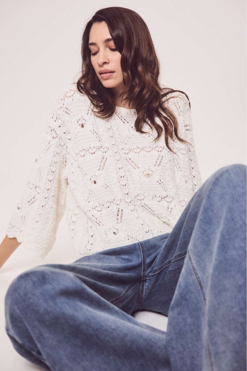 Sweater Textura - Nacar 