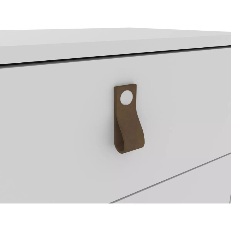 Mesa De Luz Cabecera Padua Nordica Cajones Dormitorio Blanco