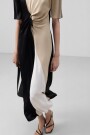 VESTIDO MIDI TRICOLOR MUJER Multicolor