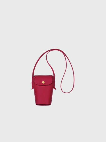 Longchamp -Funda de teléfono con cordón, Le pliage Épure Magenta