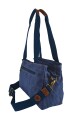 Bolso cartera en lona Azul