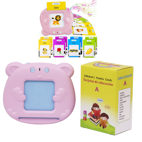 Juego Infantil Tarjetas Aprendizaje Inglés ROSADO