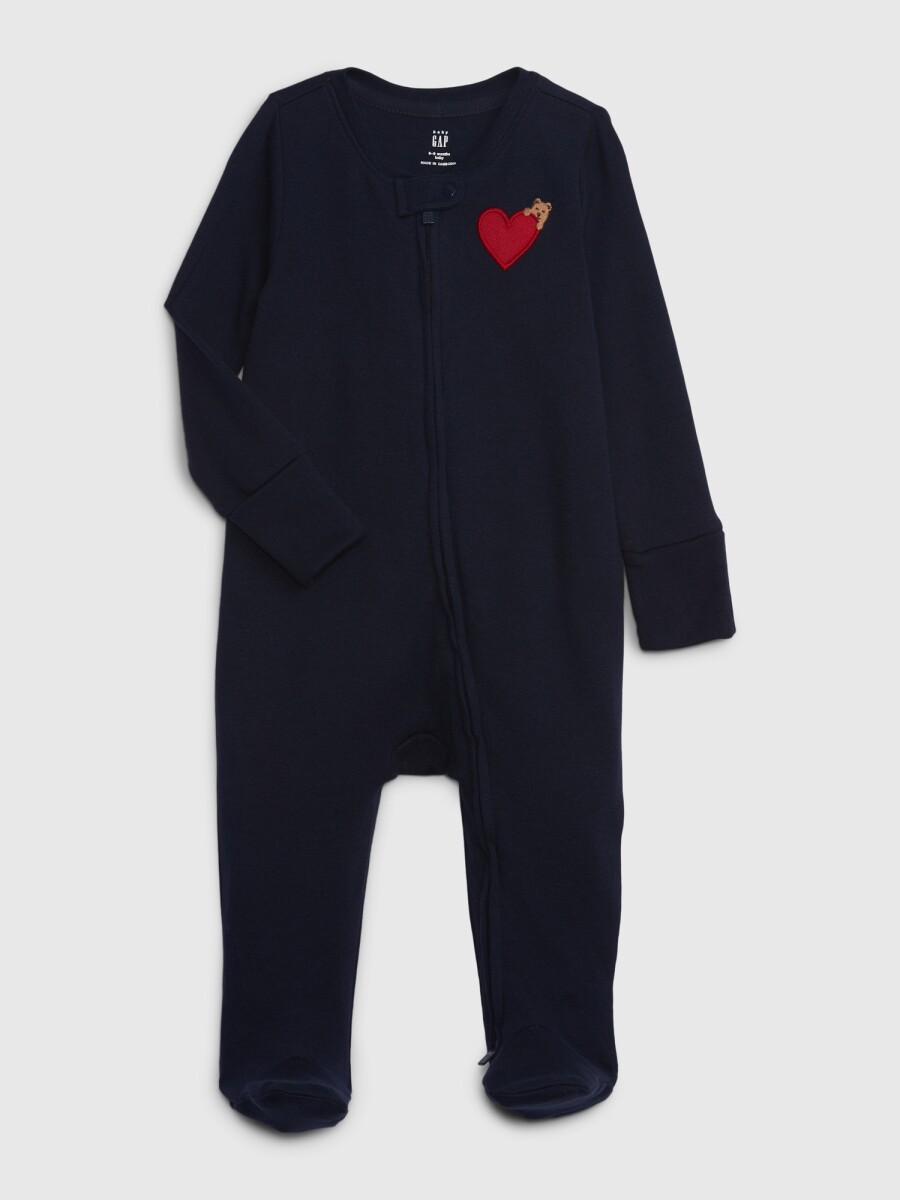 Pijama Con Cierre Bebè - Navy Uniform 