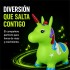 Unicornio Saltarín Inflable Infantil 58 x 55 cm Verde