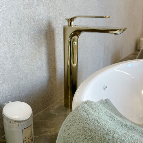 Griferia De Lavatorio Alto Linea Modena Aqualia Monocomando 35Mm Dorado DORADO-BRUSHED GOLD