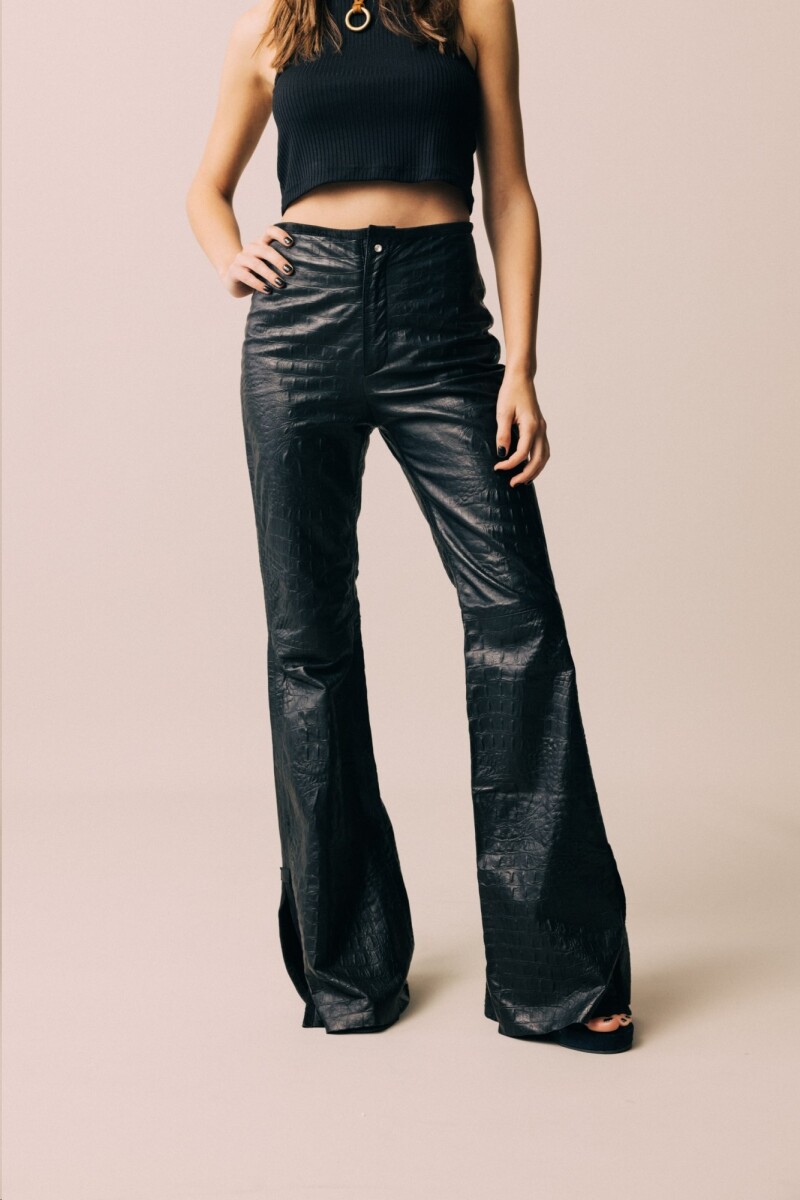 Formal Leather Pants - Crocco Negro 