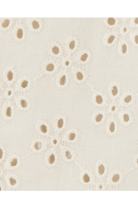 Vestido de algodón, con ojales, marfil Vestido de algodón, con ojales, marfil