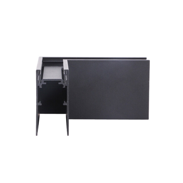 Conector en L horizontal p/riel negro 100x100mm IX4312