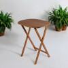 Mesa Oval Plegable en Bamboo Selecta 61x42cm Mesa Oval Plegable en Bamboo Selecta 61x42cm