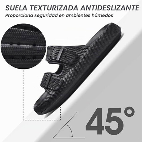 Sandalia Chancleta Hebilla Antideslizante Cómoda Negro