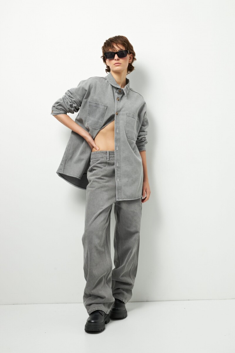 JEAN JUPE Gris