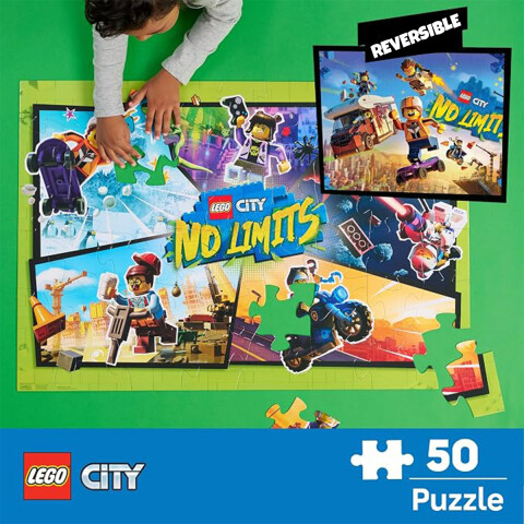 Puzzle Reversible LEGO City Sin Limites 50 Piezas U