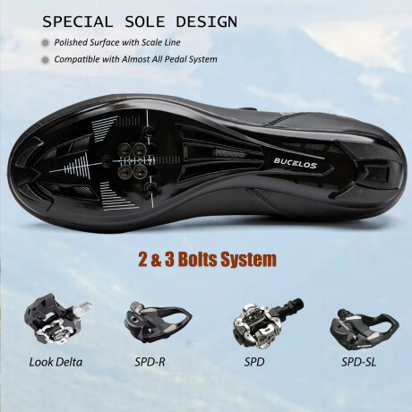 Bucklos - Zapatillas de Ciclismo 800718 - Transpirables. Talle 44. 001