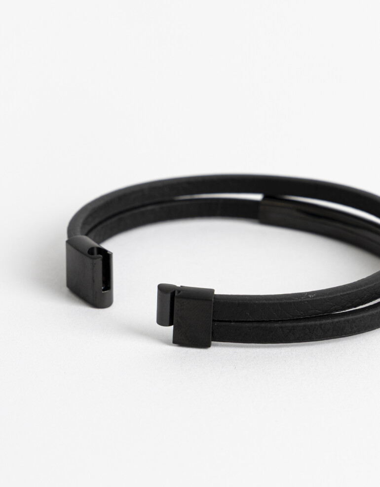 Pulseras Flexibles PU Pulsera Flexible Men´s Collection - Negro