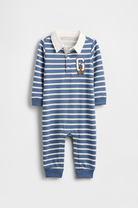 Enterito Rugby Bebé Blue Stripe