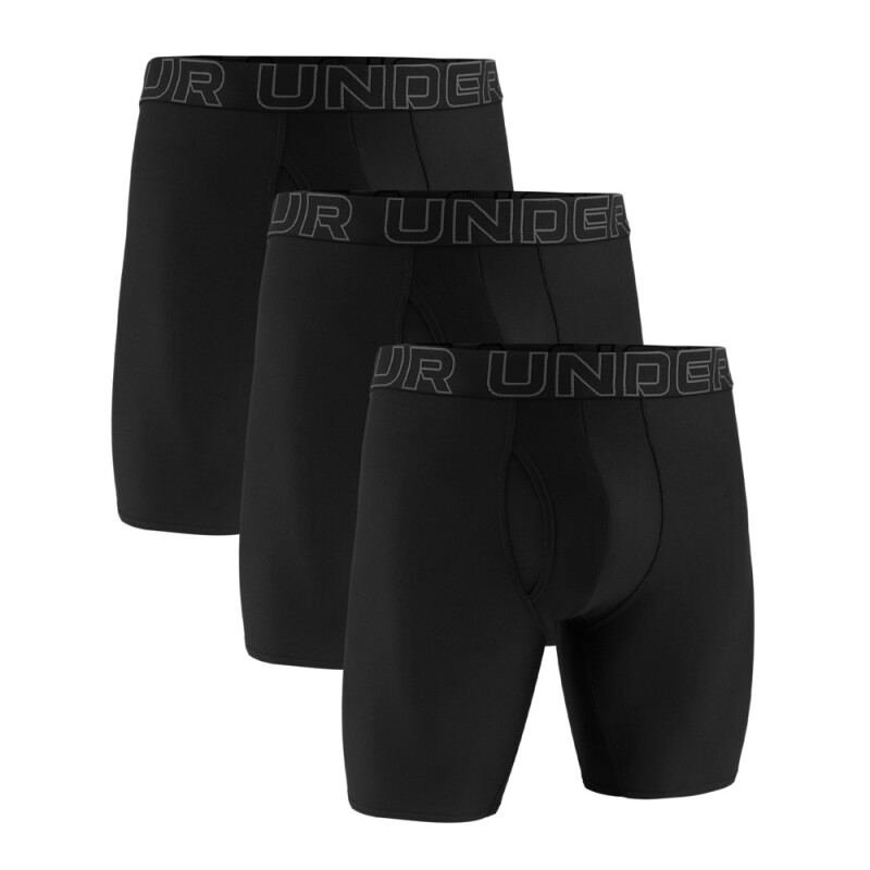 UA PERFORMANCE TECH-SOLID 9 IN 3PK-GRY BLK-001