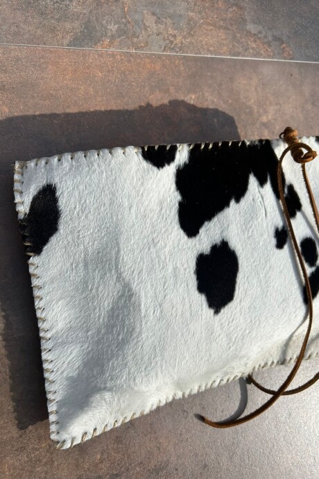 Leather Envelope Cowhide Negro