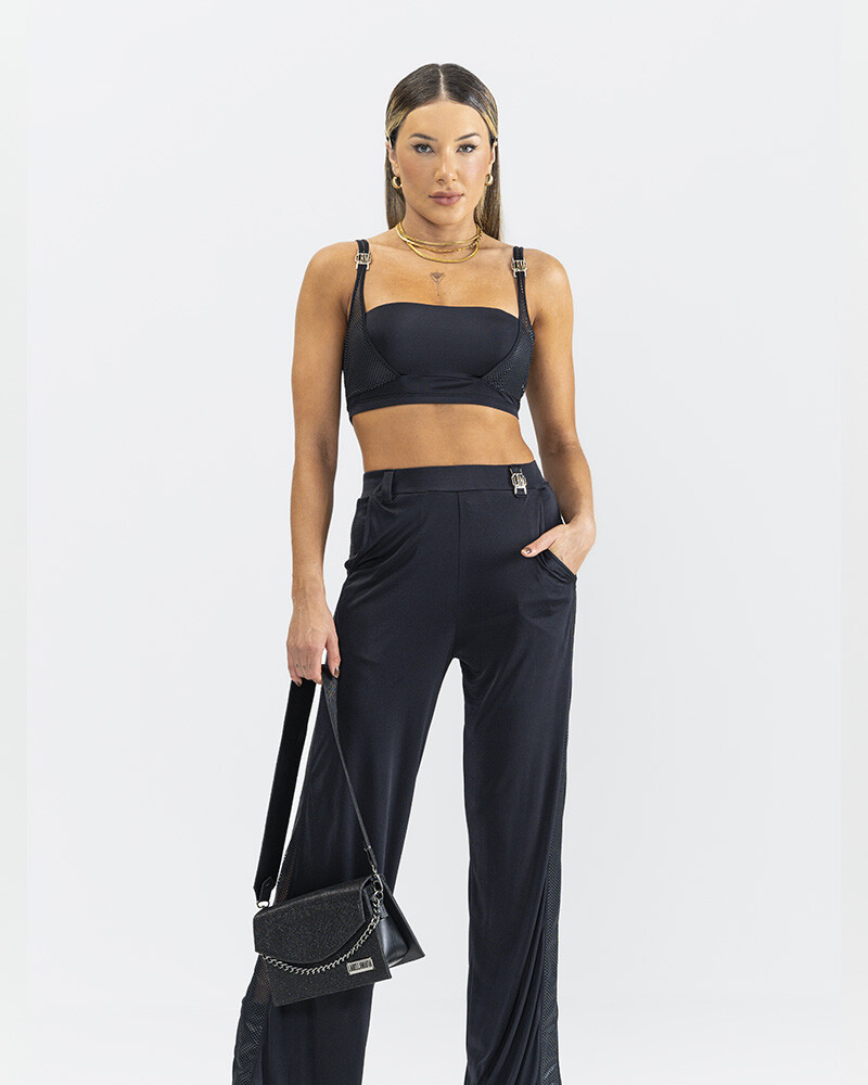 Conjunto Top + Pantalon Negro Lbm U