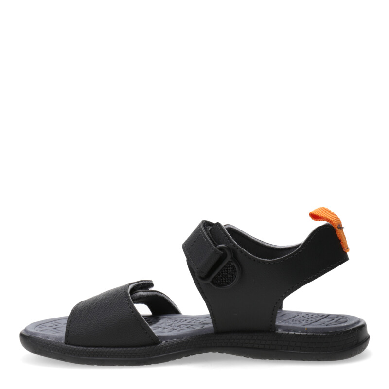 Sandalias de Niño KIDY con velcro Negro - Anaranjado