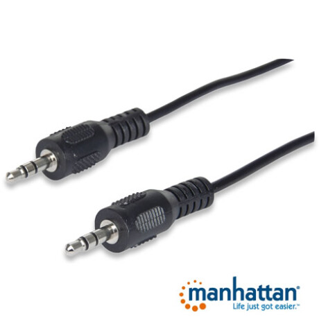 Cable Audio 3,5" M/M 1,80m Bolsita Manhattan Cable Audio 3,5" M/m 1,80m Bolsita Manhattan