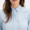 V-FRCH FITTED OXFORD Light Blue