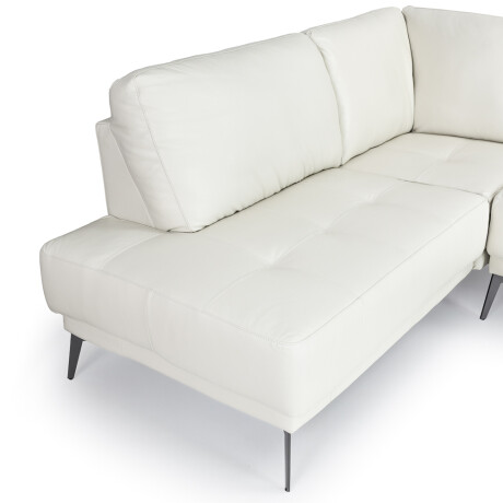 Rinconera Dakota - Cuero Básico - Chaise Izquierdo 509 Off White - (Preventa)