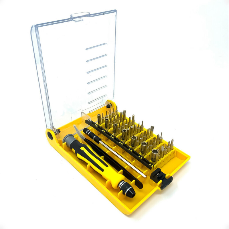 Kit Destornillador de Celular PC Consolas de 45 piezas en 1 con Pinza y Extensor Kit Destornillador de Celular PC Consolas de 45 piezas en 1 con Pinza y Extensor