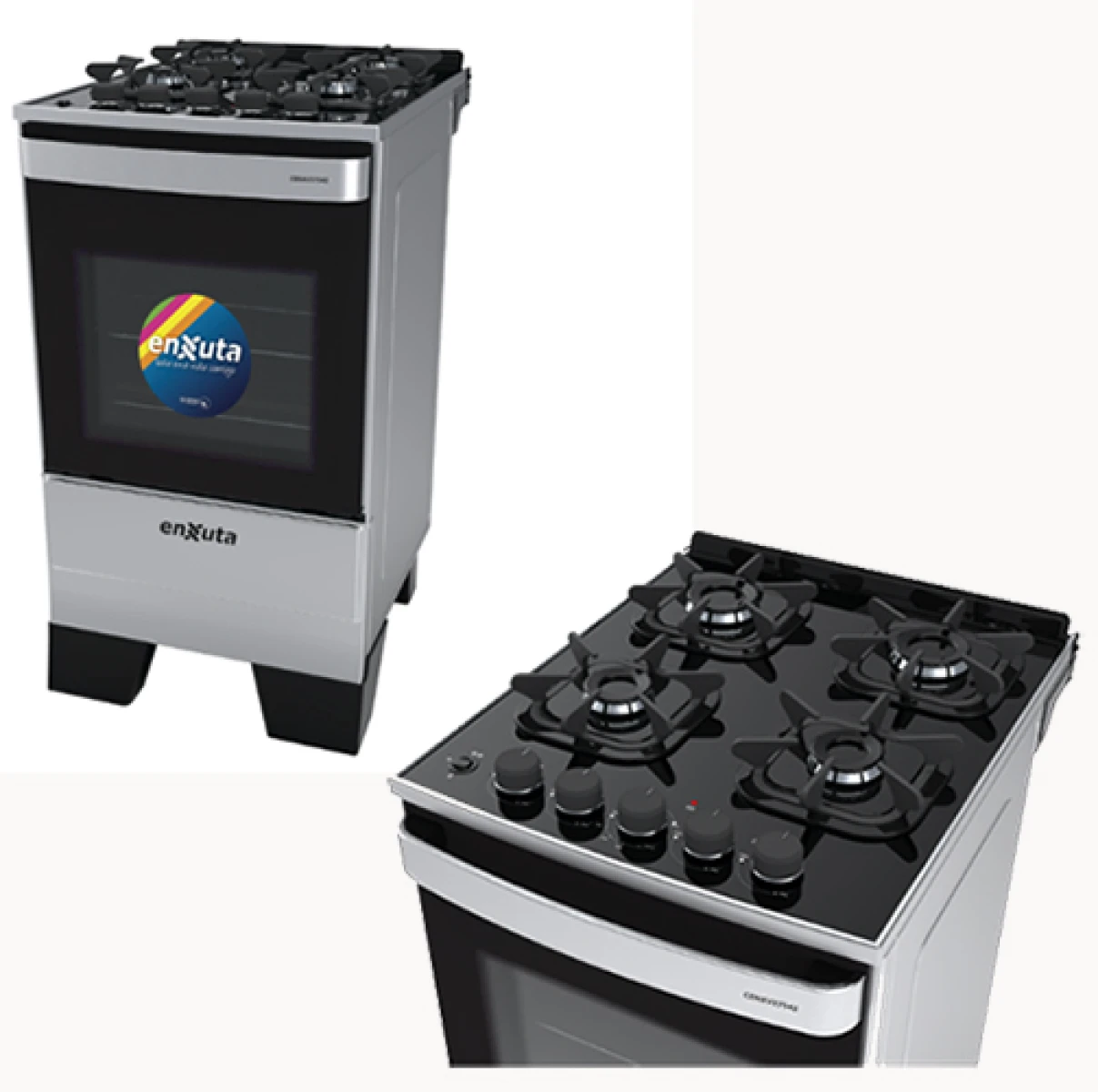 COCINA ENXUTA CENXV 27542I 4H Mesada VIDRIO s/Gas -INOX. - Sin color 