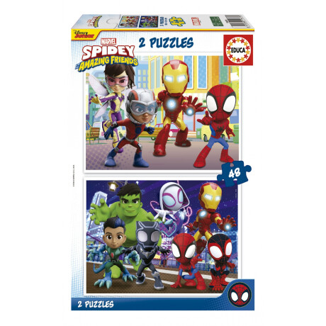 Puzzle Educa 2 en 1 Spidey & His Amazing Friends 48 Piezas c/u Puzzle Educa 2 en 1 Spidey & His Amazing Friends 48 Piezas c/u