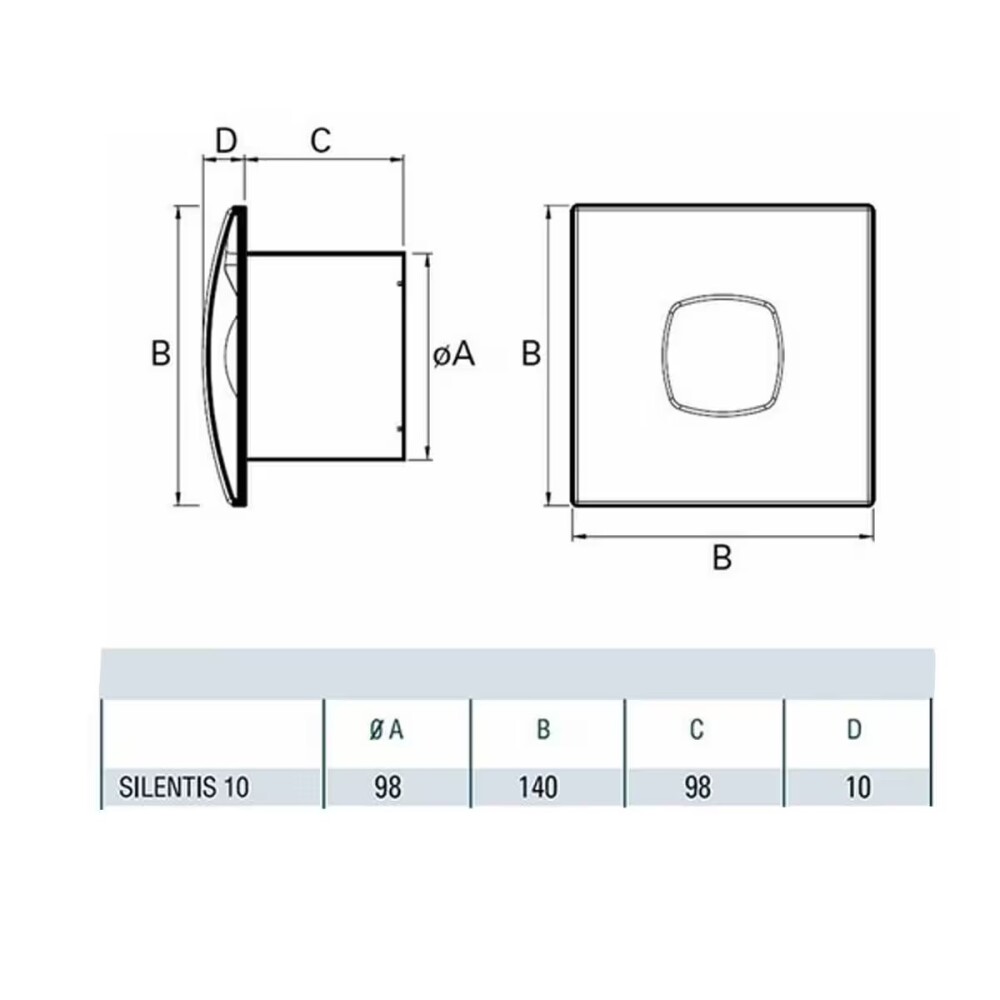 Extractor de baño Silentis 10w Extractor De Baño Silentis 10w