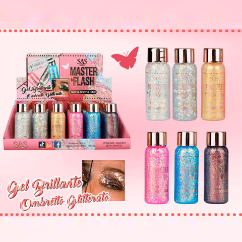 Glitter en gel para el cuerpo, rostro y cabello (M2754) Glitter En Gel Para El Cuerpo, Rostro Y Cabello (m2754)