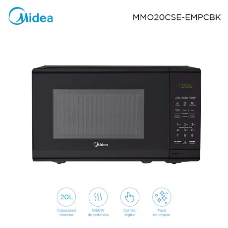 MICROONDAS MIDEA 20-LITROS NEGRO MMO20CSEEMBK 20L