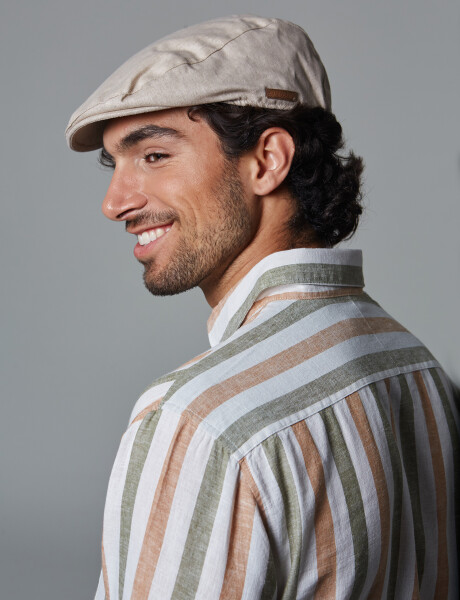 Gorra lino beige