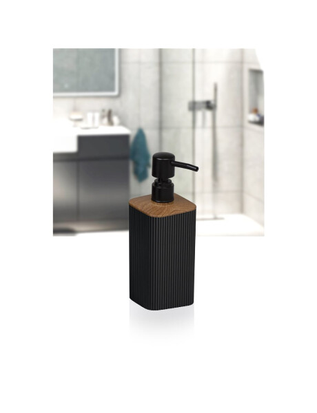 DISPEN. JABON MINA C/MADERA CUADRADO RAYAS NEGRO DISPEN. JABON MINA C/MADERA CUADRADO RAYAS NEGRO