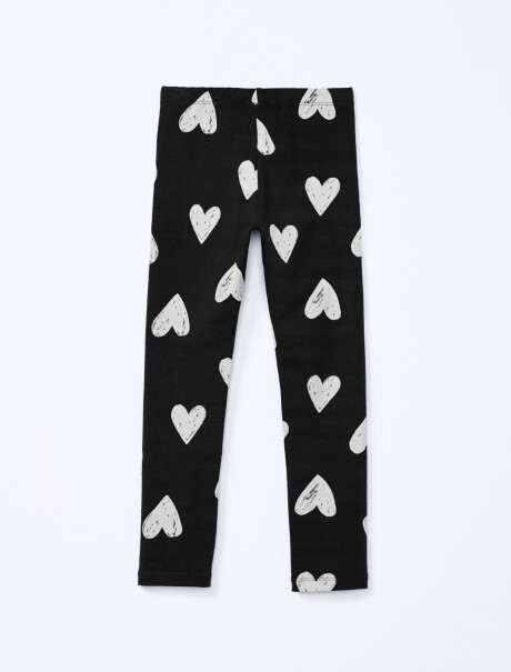 CALZA INFANTIL ESTAMPADA NEGRO
