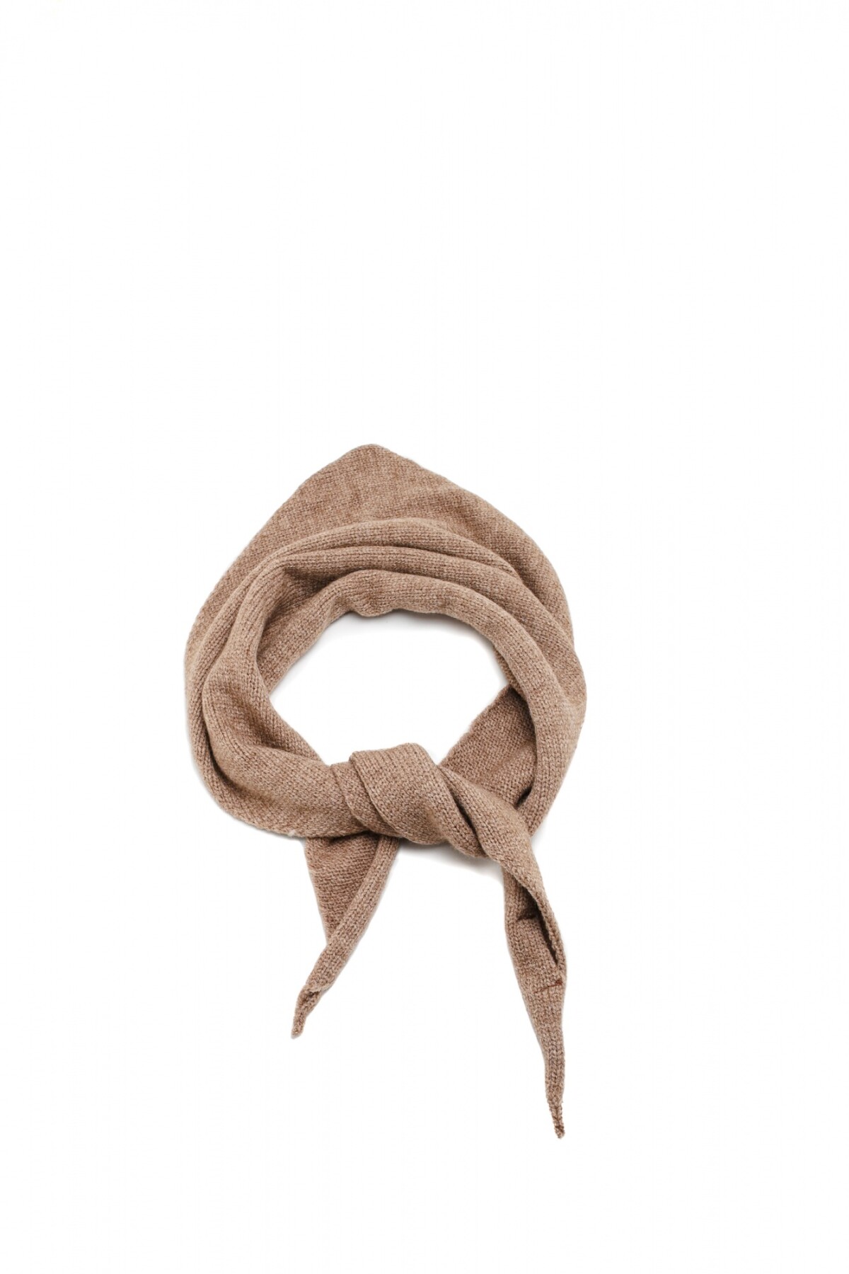 Bufanda Triangular Tejida Marron