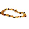 Collar ambar piedra redonda natural