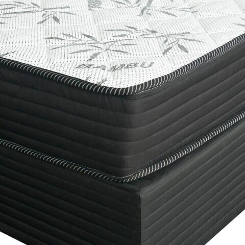 Combo Sommier Super Mega 2 Plazas Ropero 6 Puertas Con Perchero y Respaldo con Mesas de Luz - Blanco Combo Sommier Super Mega 2 Plazas Ropero 6 Puertas Con Perchero y Respaldo con Mesas de Luz - Blanco