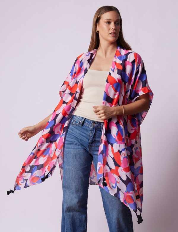 Kimono Printed MULTI/ROSA