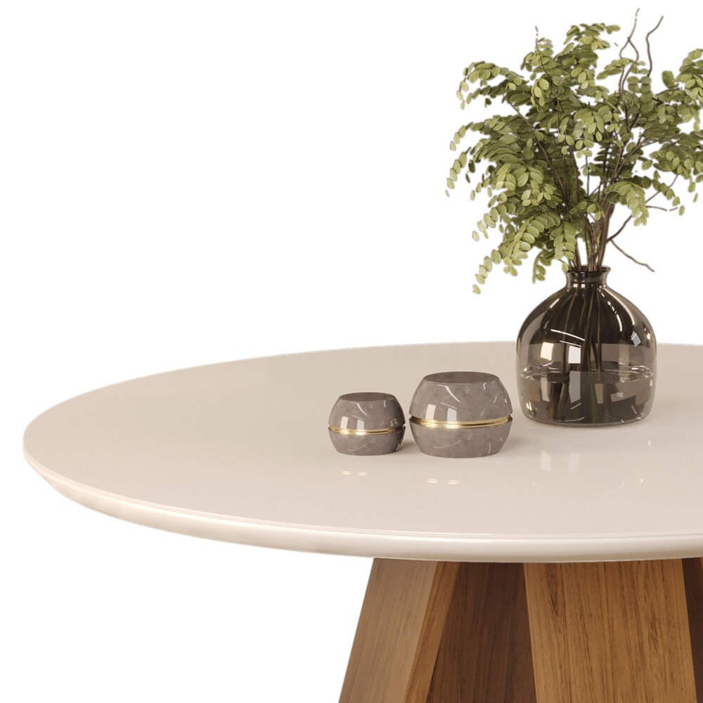 Juego De Comedor 4 Sillas Mesa Redonda - Celeste Beige / Gris