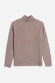 Sweater media polera BEIGE
