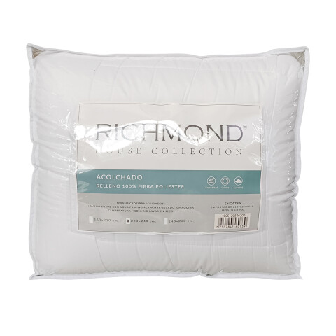 Acolchado 1 Plaza Plus Richmond House 150 x 220 cm BLANCO