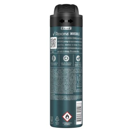 REXONA DESODORANTE EN AEROSOL MEN INVISIBLE 150ml REXONA DESODORANTE EN AEROSOL MEN INVISIBLE 150ml