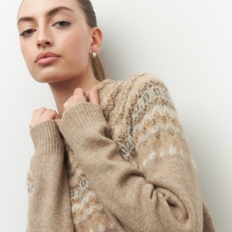 POLERA SUR Beige Melange