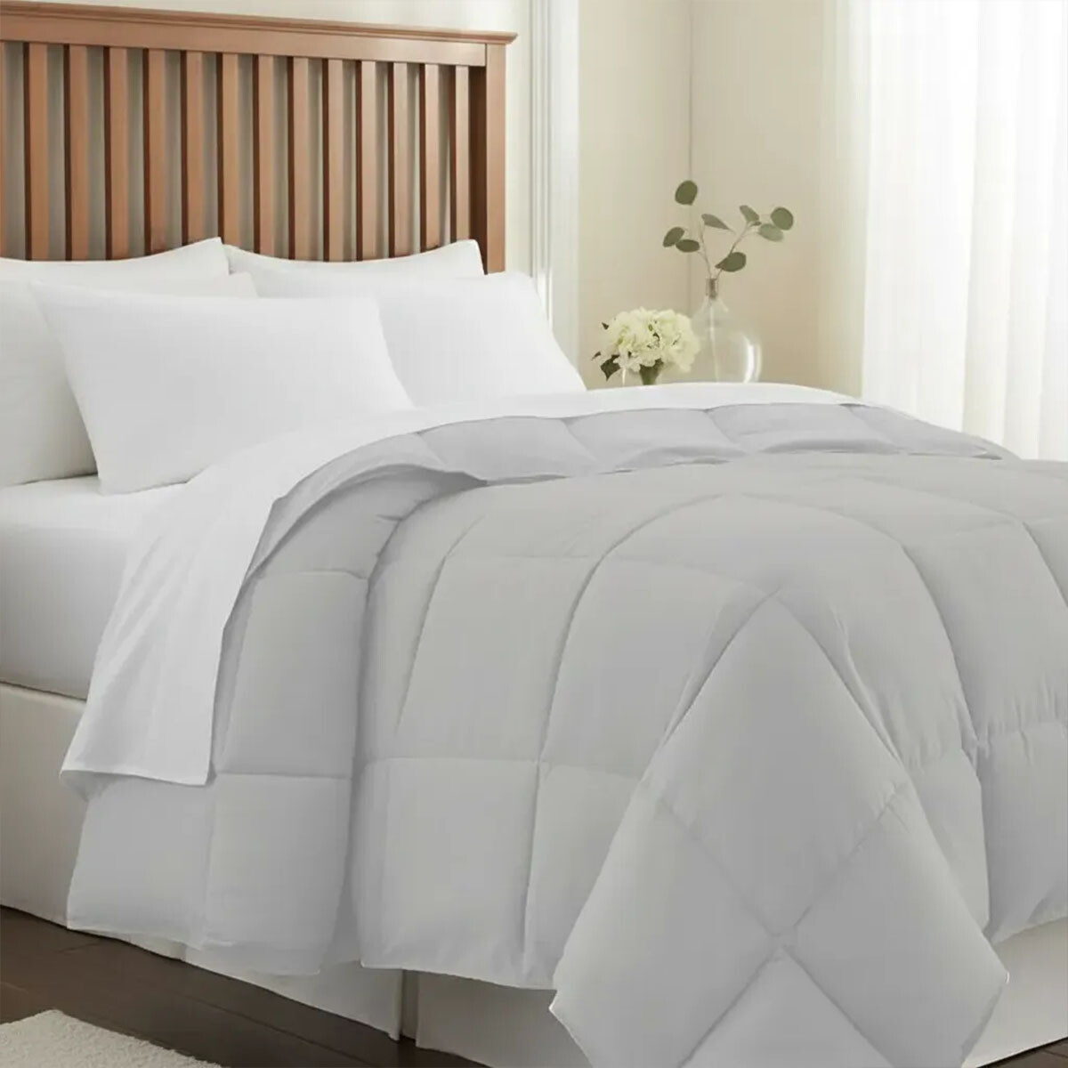 Acolchado de Plumas 2 Plazas Home Class - GRIS 